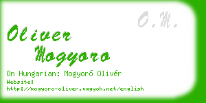 oliver mogyoro business card