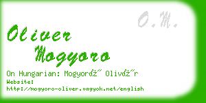 oliver mogyoro business card